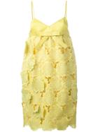 Rochas Empire Line Mini Dress, Women's, Size: 40, Yellow/orange, Silk