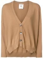 Semicouture Long-sleeve Relaxed Fit Cardigan - Brown