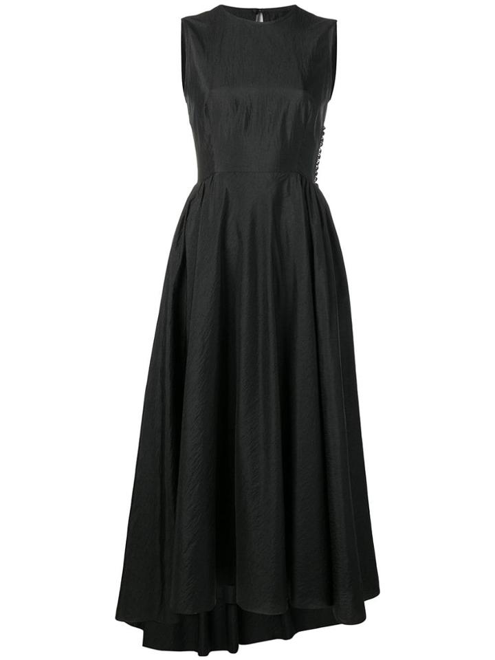 Petar Petrov Crinkled Flared Dress - Black