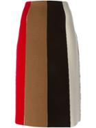 Salvatore Ferragamo Striped Midi Skirt