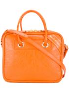 Balenciaga Blanket Square Tote, Women's, Yellow/orange, Sheep Skin/shearling