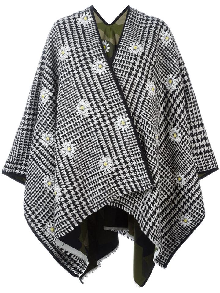 Ermanno Gallamini Embroidered Prince Of Wales Cape