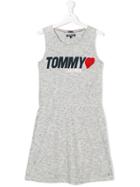Tommy Hilfiger Junior Teen Logo Printed Dress - Grey
