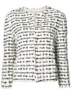 Oscar De La Renta Tweed Technique Jacket - White