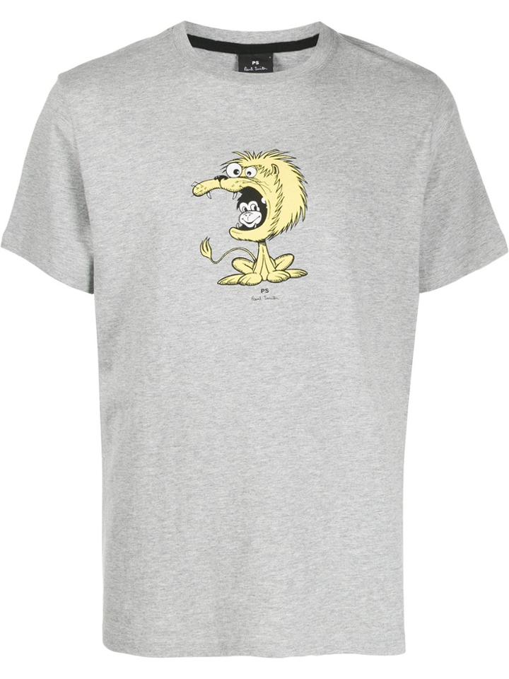Ps Paul Smith Lion Print T-shirt - Grey