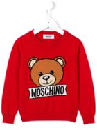 Moschino Kids Teddy Bear Intarsia Jumper