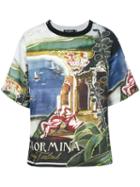 Dolce & Gabbana - Taormina Printed T-shirt - Men - Linen/flax - 46, Blue, Linen/flax