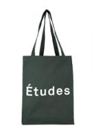 Études Logo Print Tote, Men's, Green, Cotton