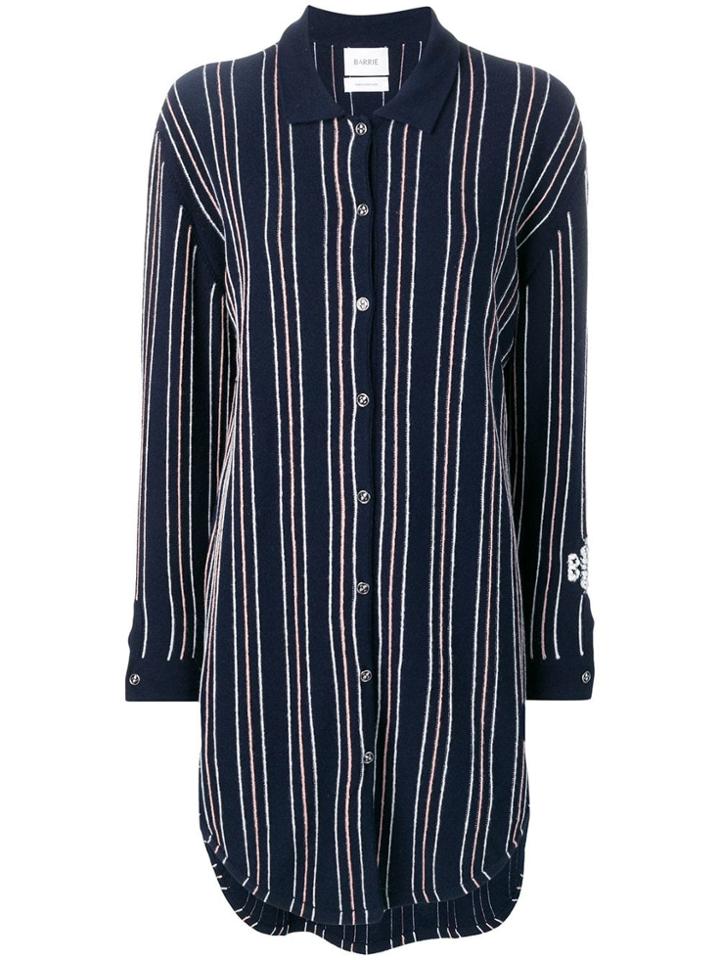 Barrie Stripe Knitted Shirt Dress - Blue
