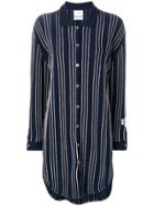 Barrie Stripe Knitted Shirt Dress - Blue