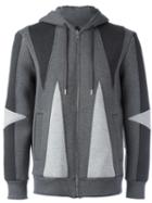 Neil Barrett Geometric Panel Sweatshirt, Men's, Size: Small, Grey, Lyocell/cotton/viscose/polyurethane