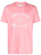 Cédric Charlier Printed Logo T-shirt - Pink & Purple