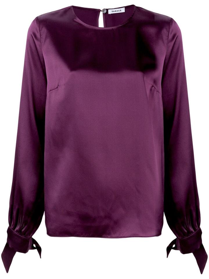 P.a.r.o.s.h. Tie Sleeves Blouse - Pink & Purple