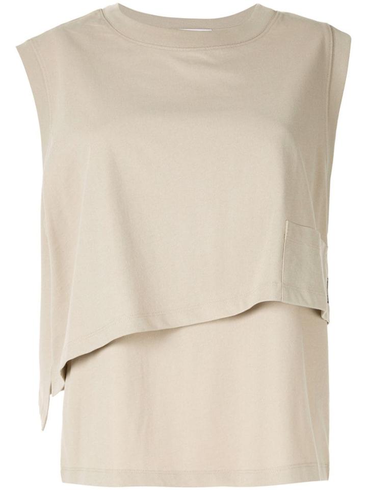 T By Alexander Wang High Twist Layered Top - Metallic