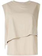 T By Alexander Wang High Twist Layered Top - Metallic