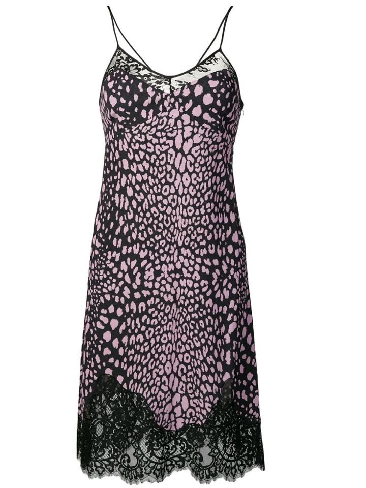 Mcq Alexander Mcqueen Leopard-print Slip Dress - Black