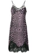 Mcq Alexander Mcqueen Leopard-print Slip Dress - Black