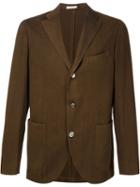 Boglioli Herringbone Pattern Blazer, Men's, Size: 54, Brown, Wool
