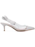 Gianvito Rossi Slingback Pointed Toe Pumps - White