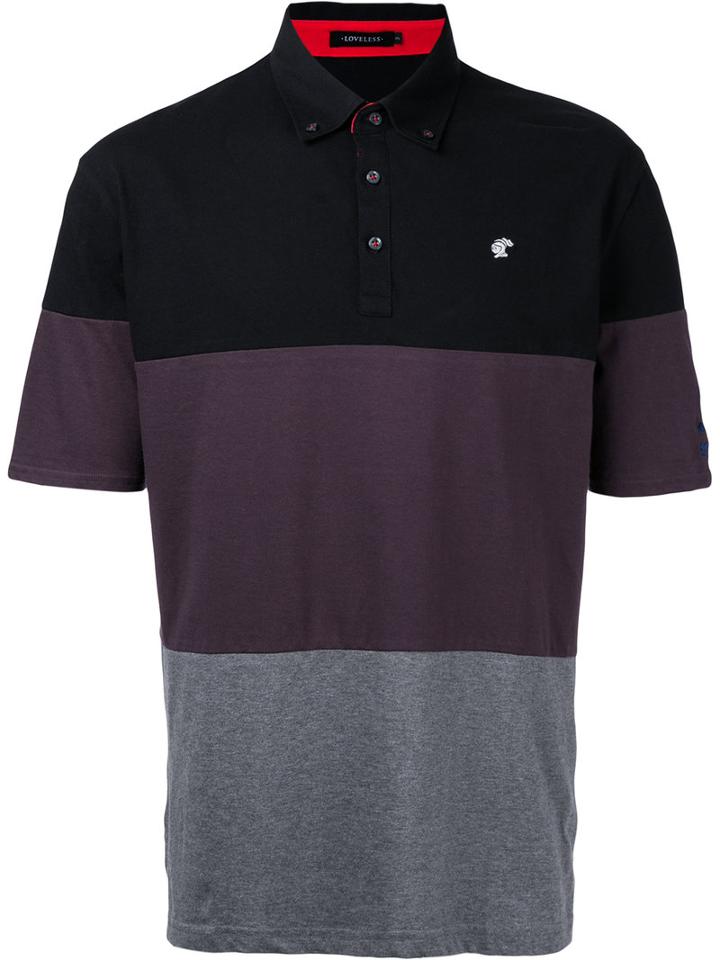 Loveless - Colour Block Polo Shirt - Men - Cotton - 3, Purple, Cotton