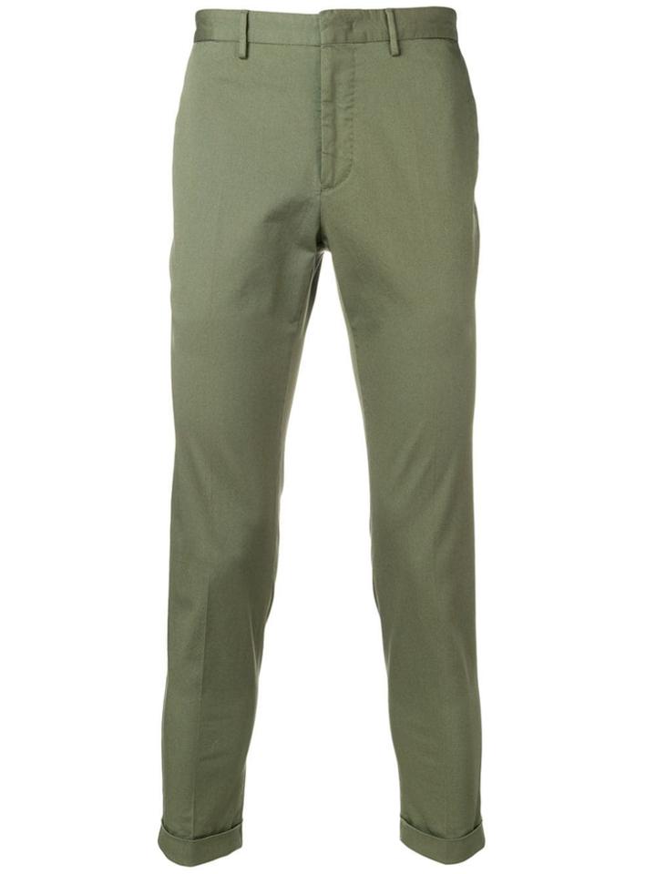 Incotex Khaki Chino Trousers - Green
