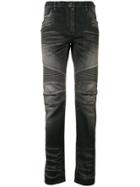 Balmain Biker Slim-fit Jeans - Black