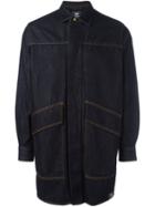 House Of Holland 'lee' Oversized Denim Shirt, Men's, Size: Xl, Blue, Cotton