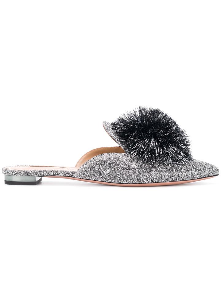 Aquazzura Powder Puff Flats - Metallic