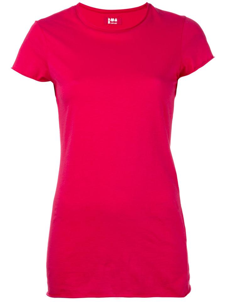 Labo Art - Raw Edge T-shirt - Women - Cotton/spandex/elastane - 1, Pink/purple, Cotton/spandex/elastane