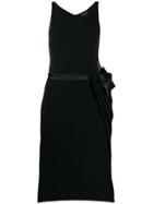 Emporio Armani Bow-tie Belt Midi Dress - Black