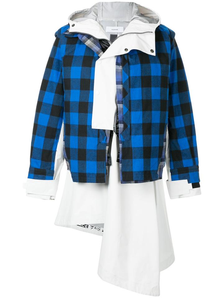 Facetasm Layered Asymmetric Coat - Blue
