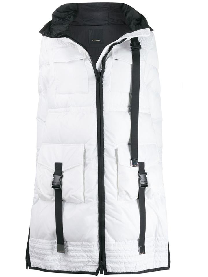 Pinko Padded Zip-front Coat - White