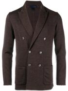 Lardini Double Breasted Fitted Blazer - Brown