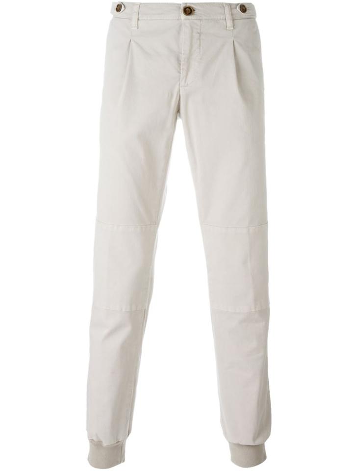 Eleventy Tapered Trousers, Men's, Size: 30, Nude/neutrals, Cotton/spandex/elastane