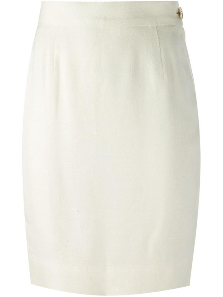 Moschino Vintage Pencil Skirt, Women's, Size: 42, Ivory