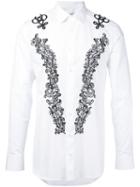 Alexander Mcqueen - Floral Stitch Shirt - Men - Cotton - 15 1/2, White, Cotton