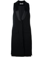 Givenchy Contrast Lapel Sleeveless Jacket - Black