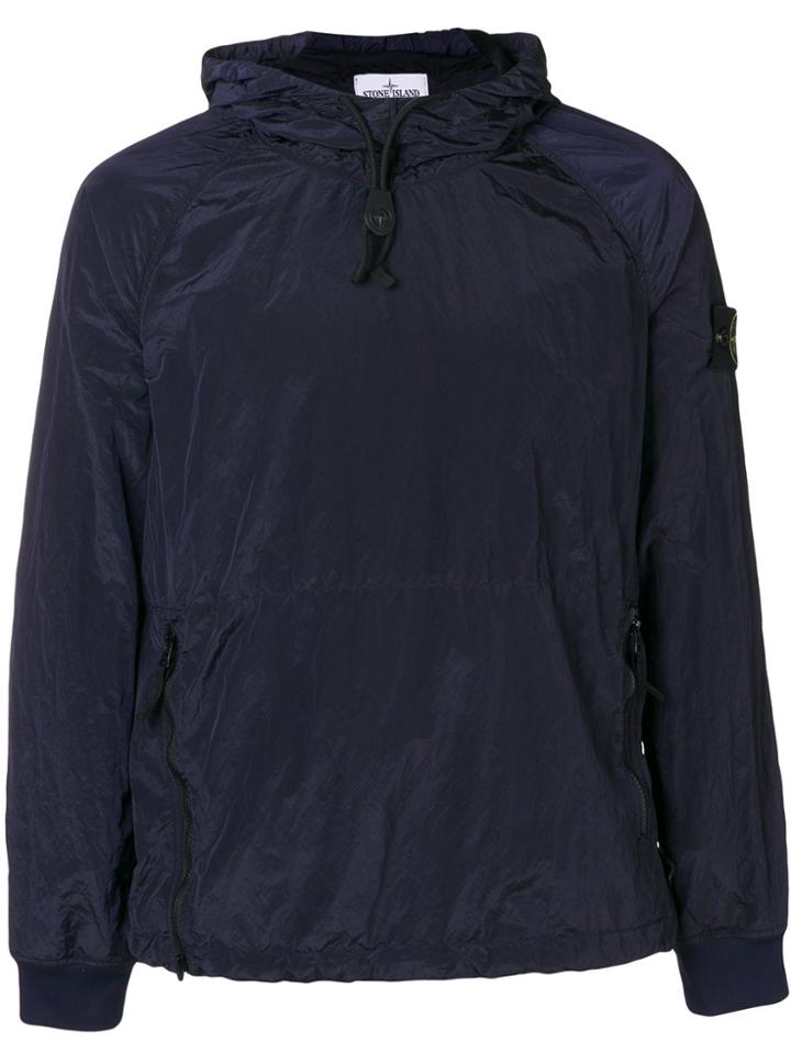 Stone Island Funnel Neck Lightweight Jacket - Blue
