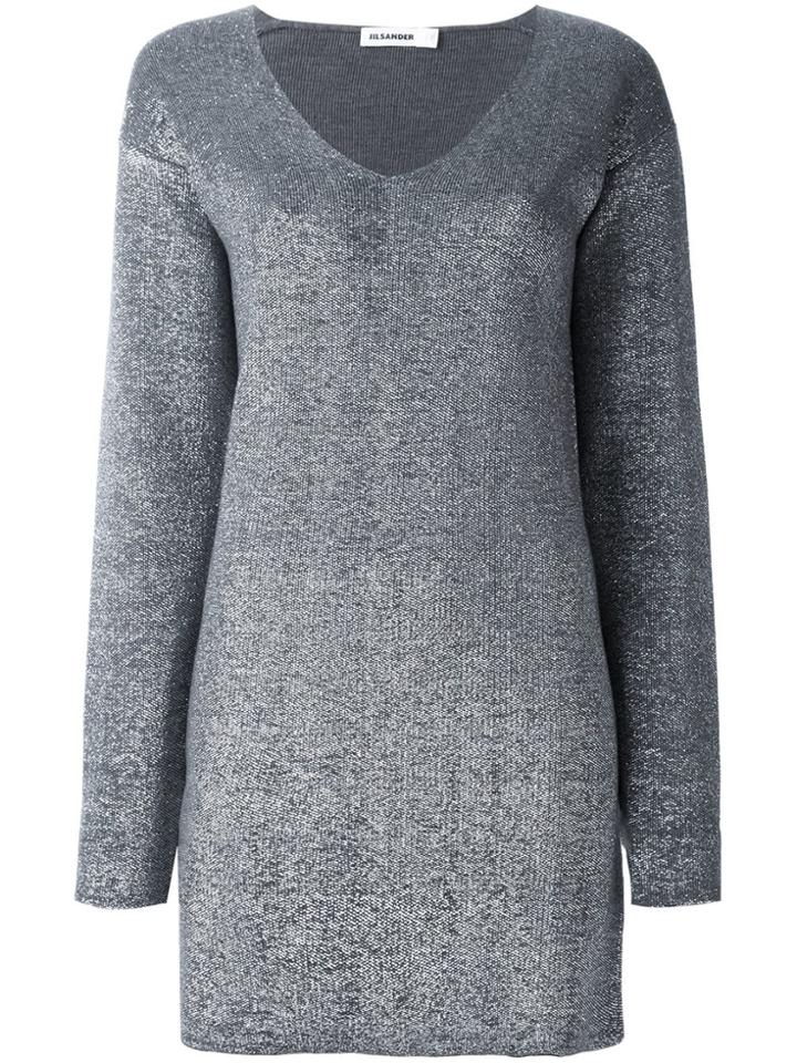 Jil Sander Long Fit Jumper - Grey