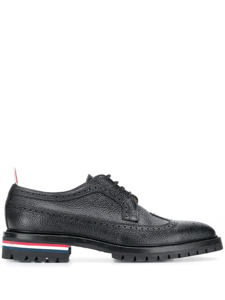 Thom Browne Tricolour Heel Brogues - Black