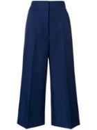 Marni Cropped Flared Trousers - Blue