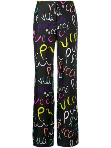 Emilio Pucci Pucci Pucci Print Trousers - Black