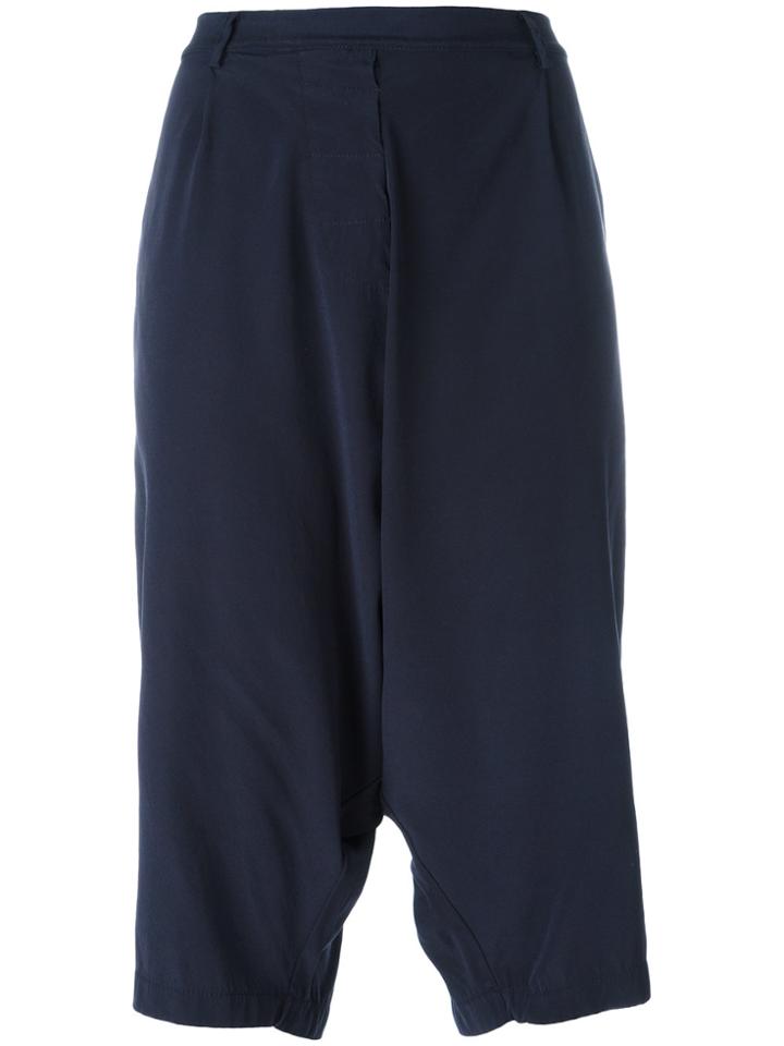 Kristensen Du Nord Drop Crotch Stretch Shorts - Blue