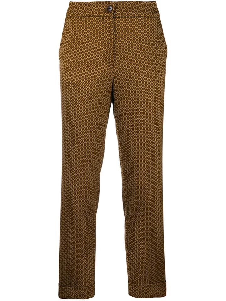 Etro Jacquard Trousers - Brown