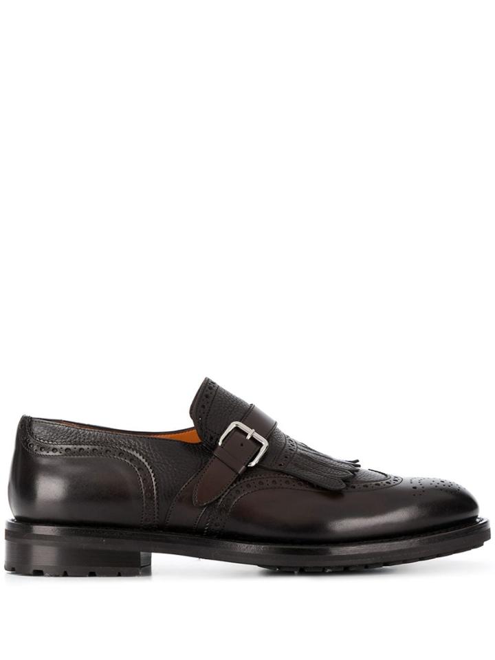 Santoni Tassel Detail Oxford Shoes - Brown