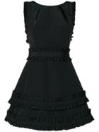 Alexis Ruched Trim Low Back Mini Dress - Black