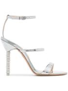 Sophia Webster Rosalind Crystal Heel Sandals - Silver