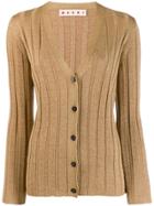 Marni Knitted Button-front Cardigan - Brown