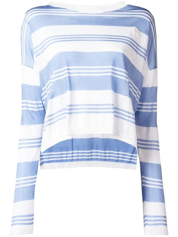 Rochas Striped Jumper, Women's, Size: 42, Blue, Cotton/polyamide/viscose