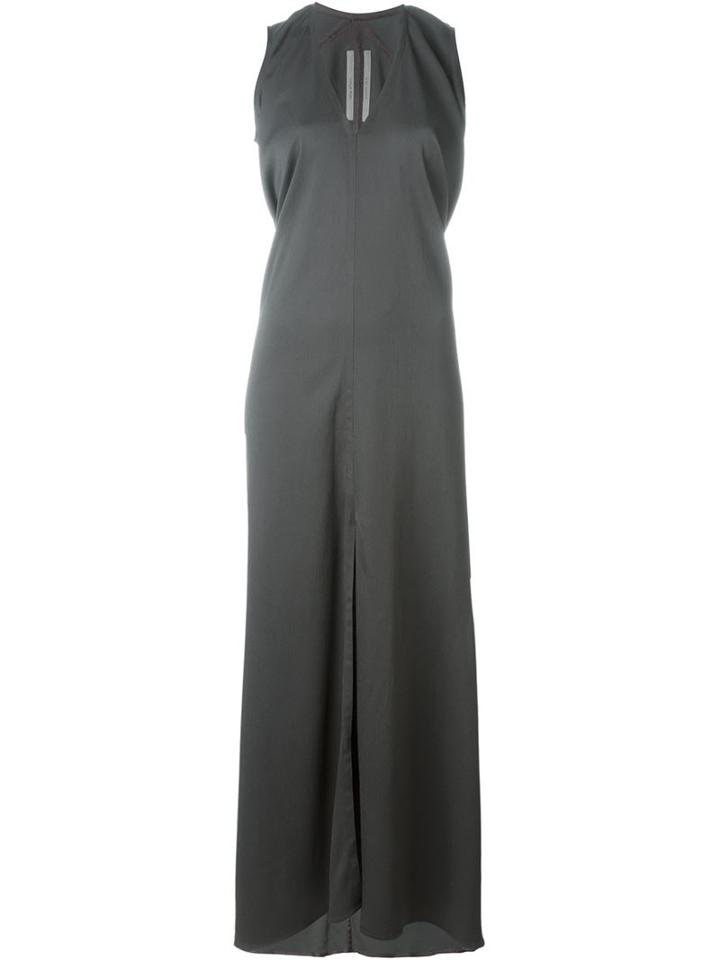 Rick Owens Slit Hem Evening Dress, Women's, Size: 42, Grey, Spandex/elastane/viscose